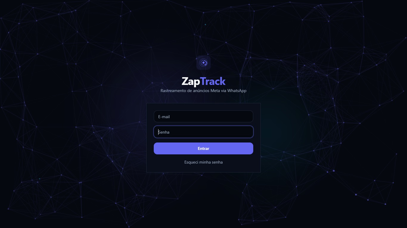 Tela de login do ZapTrack